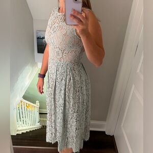 H&M - Light Blue Lace Dress - Size M